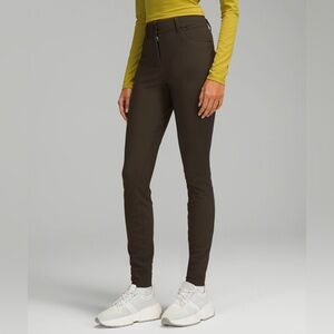Black Lululemon City Sleek Slim-Fit 5 Pocket High-Rise Pant (30)